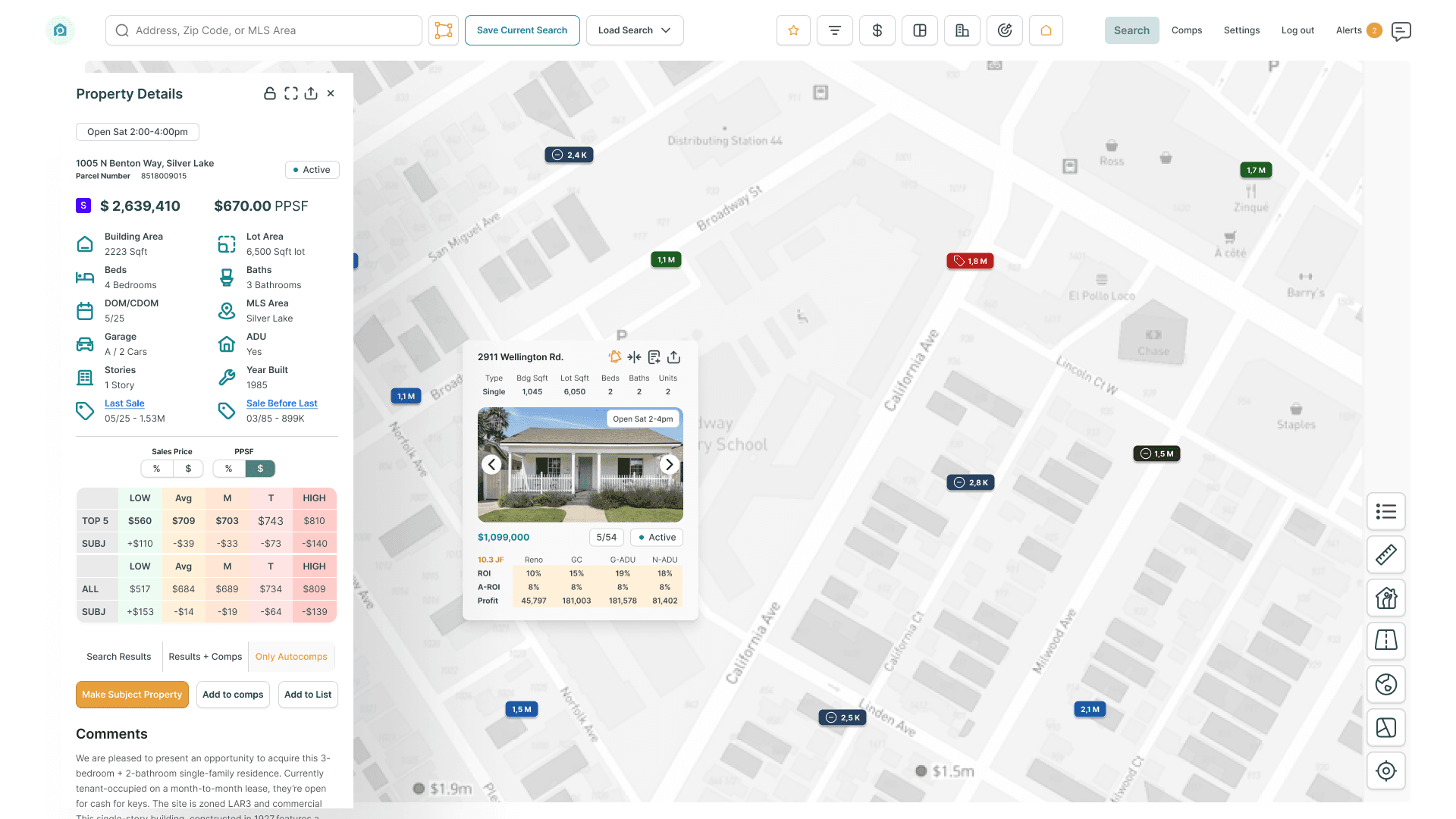 Conscious Communities — property details sidebar